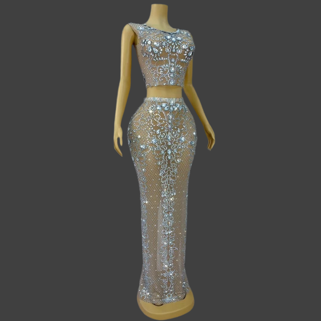 CRYSTAL ELEGANCE SKIRT SET