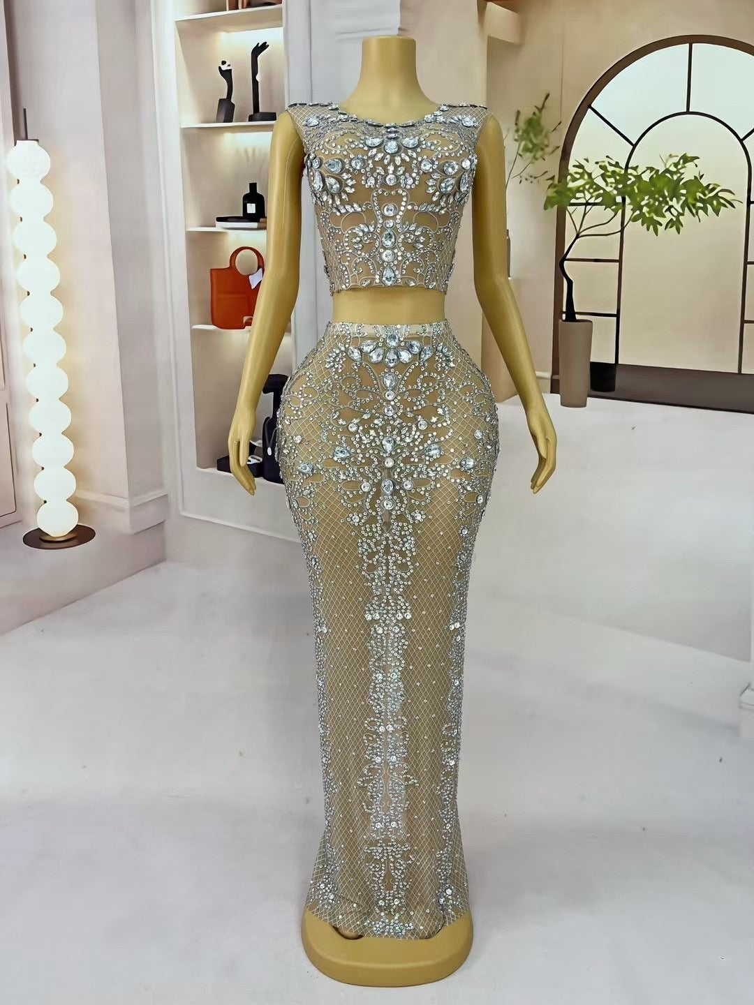 CRYSTAL ELEGANCE SKIRT SET