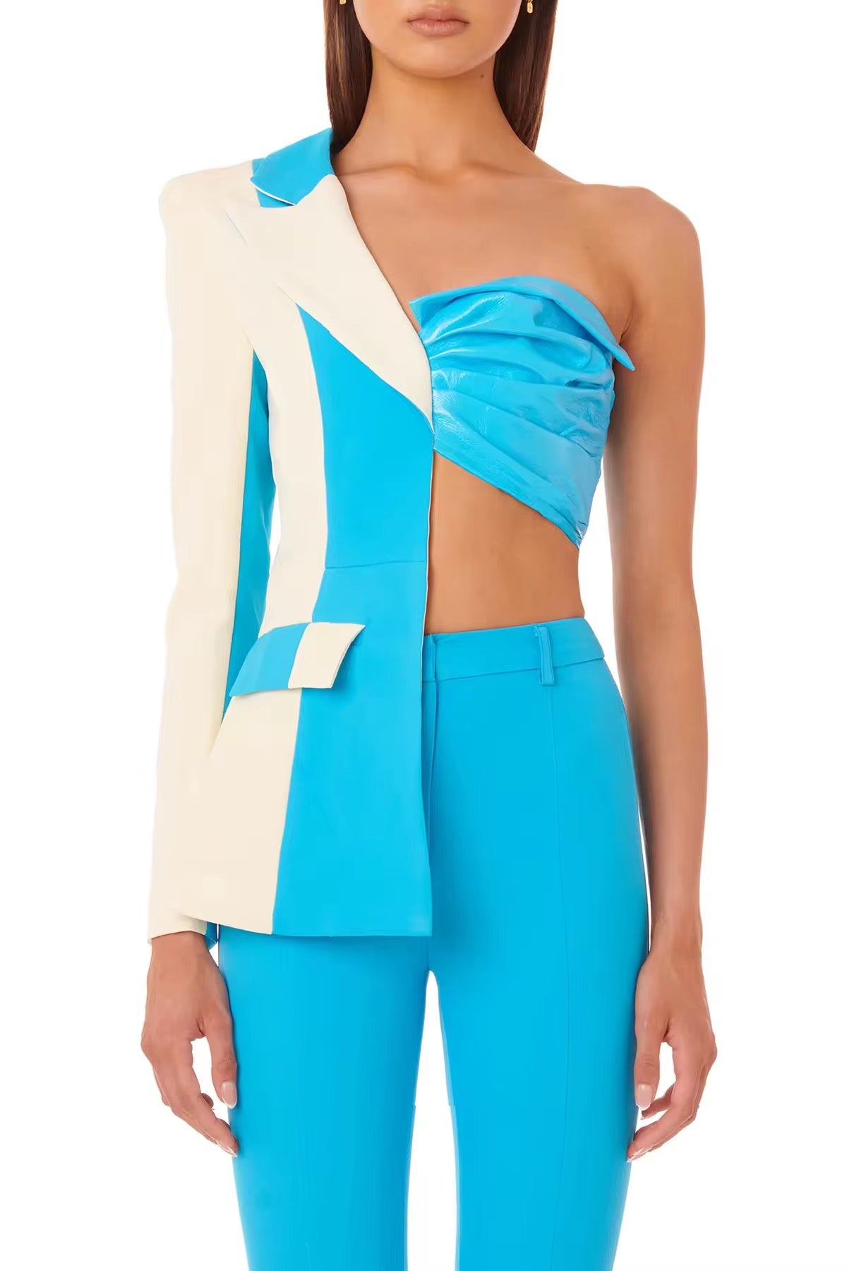 Blue ivory Pants Set