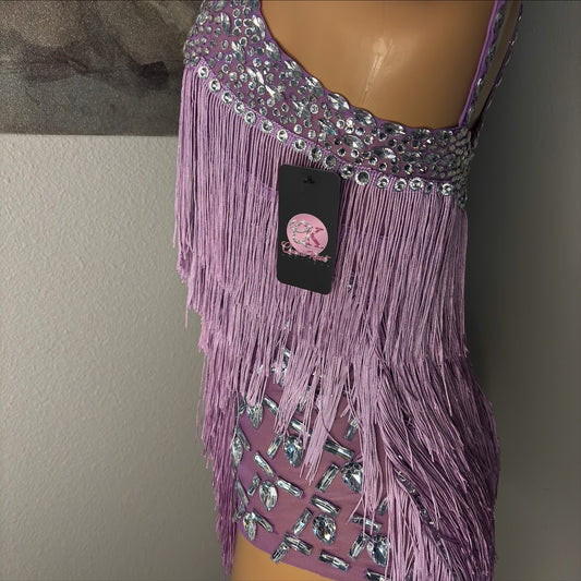 LILAC FRINGE BODYSUIT
