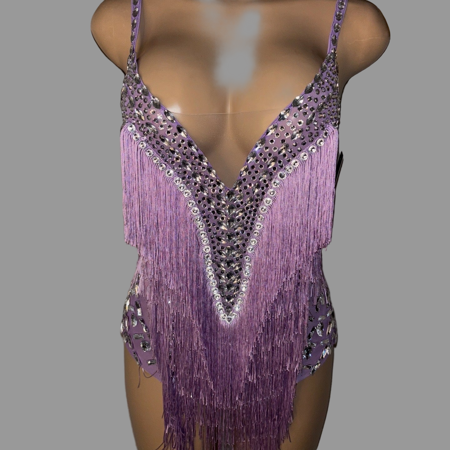 LILAC FRINGE BODYSUIT