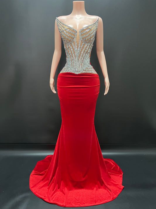CRIMSON MAJESTY DRESS