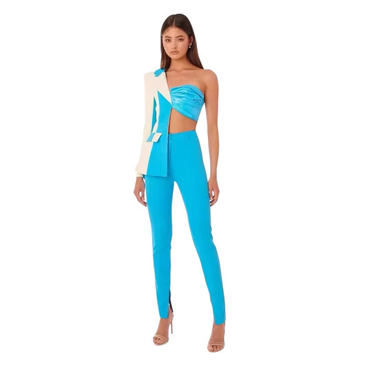 Blue ivory Pants Set