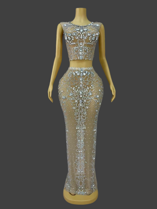 CRYSTAL ELEGANCE SKIRT SET